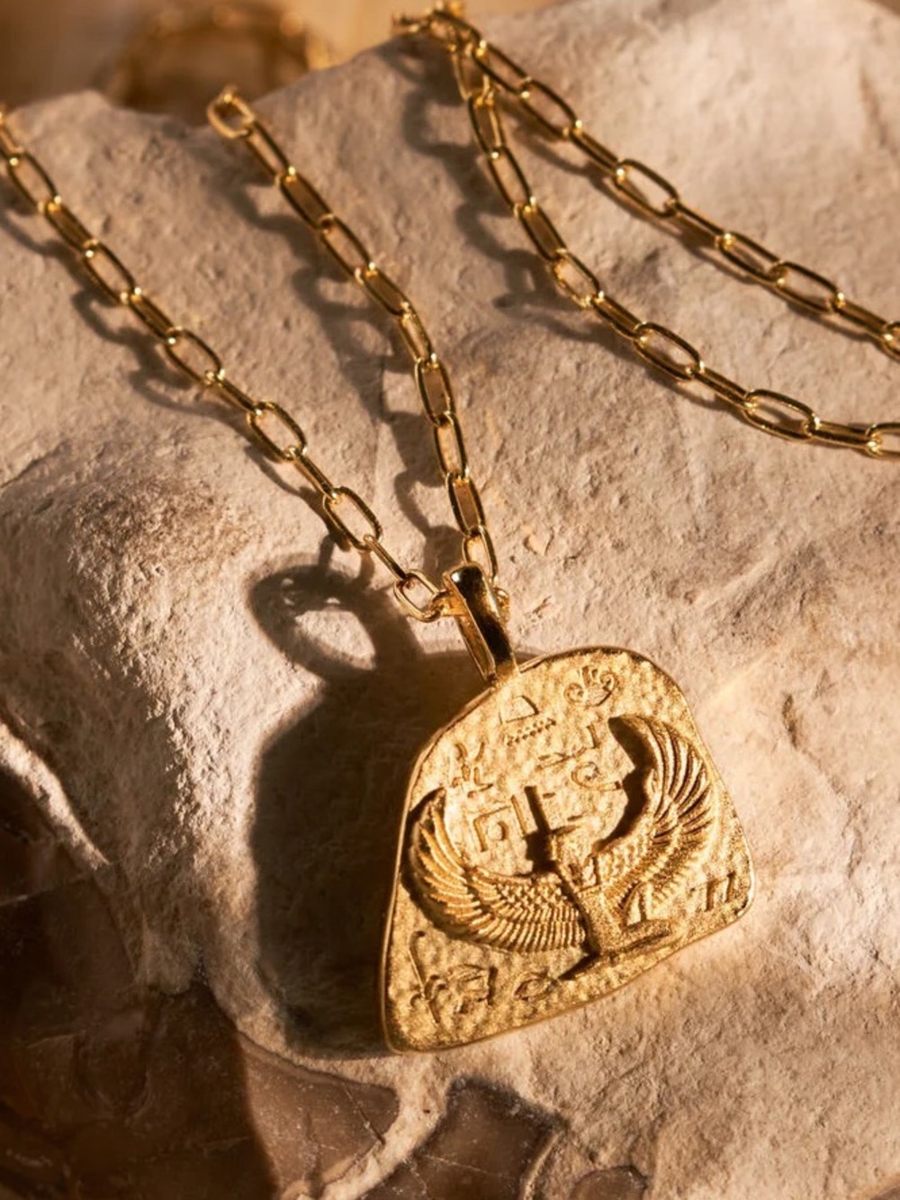 Gold Isis Goddess Pendant by Awe Inspired